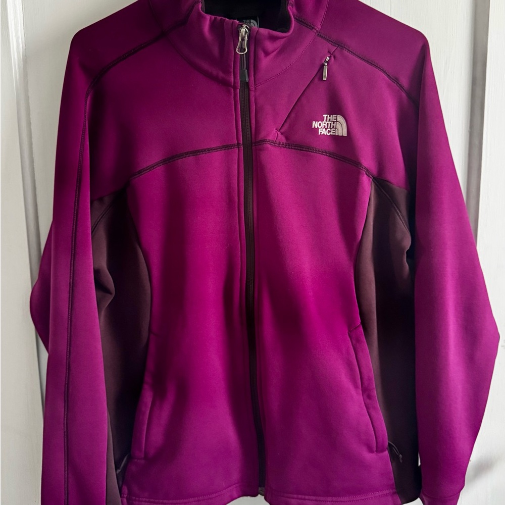 The North Face Women's Large Mulberry colored zip up Jacket